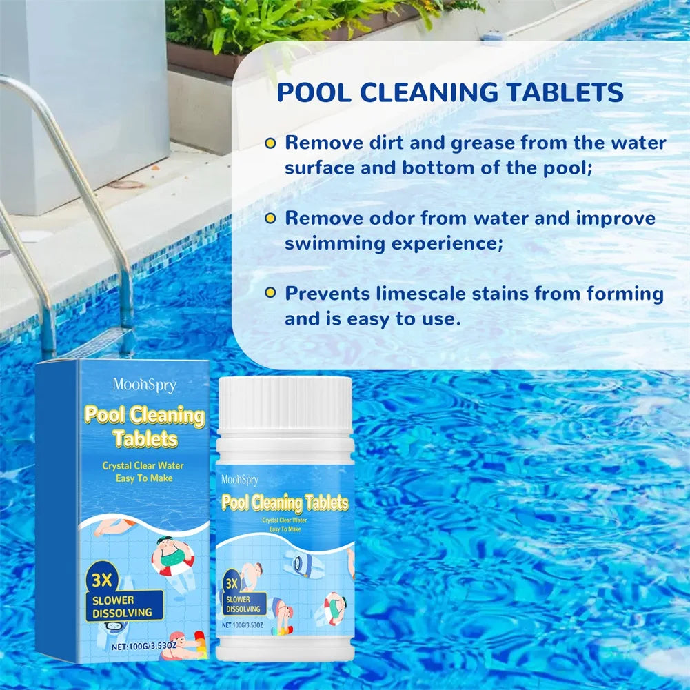 Pool Chlorine Tablets – Algaecide, Clarifier & Slow Release