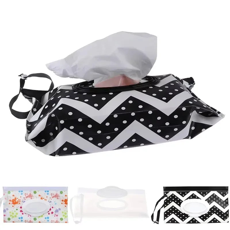 Baby Wet Wipe Pouch EVA Flip Cover | Refillable Stroller Bag