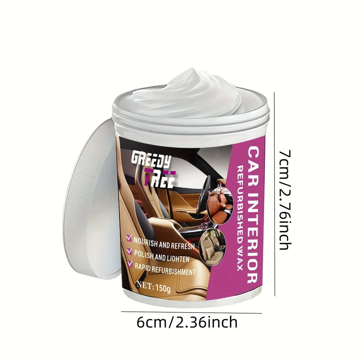 Car Interior Coating Paste – Dashboard & Seat Polish Cleaner