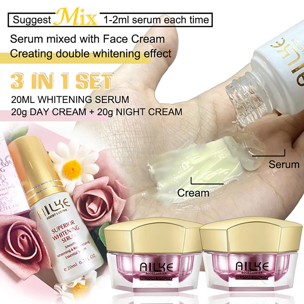 AILKE Brightening Facial Cream Set – Even Skin Tone, All Types