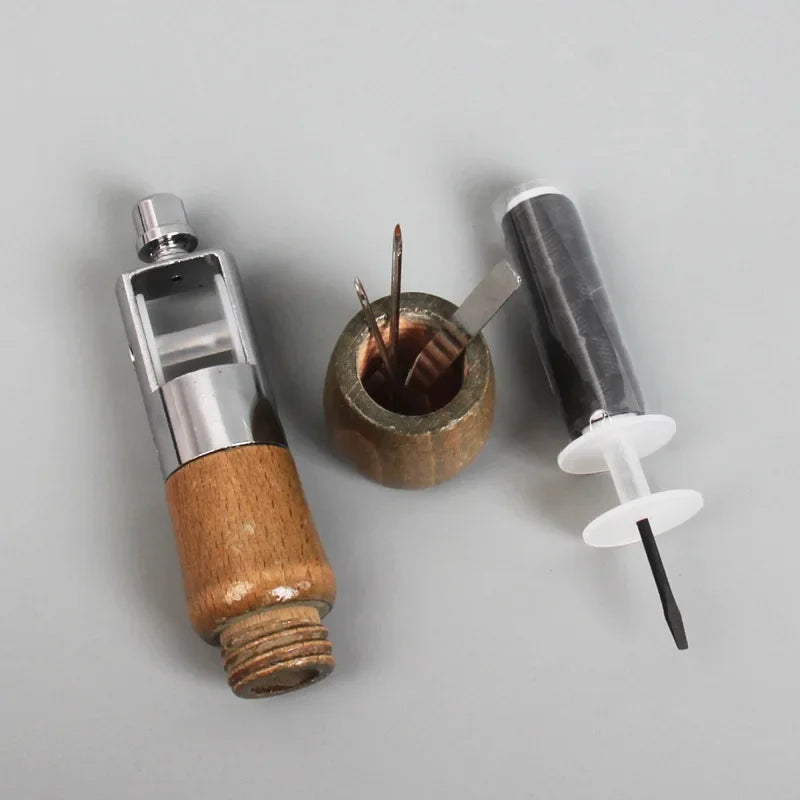 Waxed Leather Thread Sewing Kit – DIY Leather Craft Awl Set
