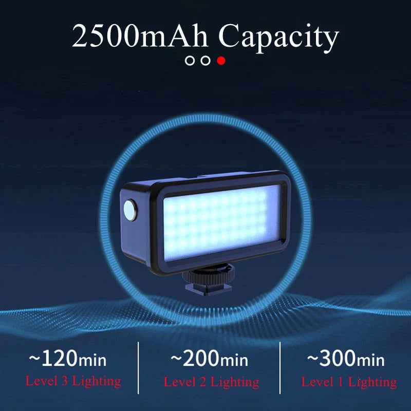 VeFly 40M Waterproof Underwater LED Fill Light for GoPro & DJI