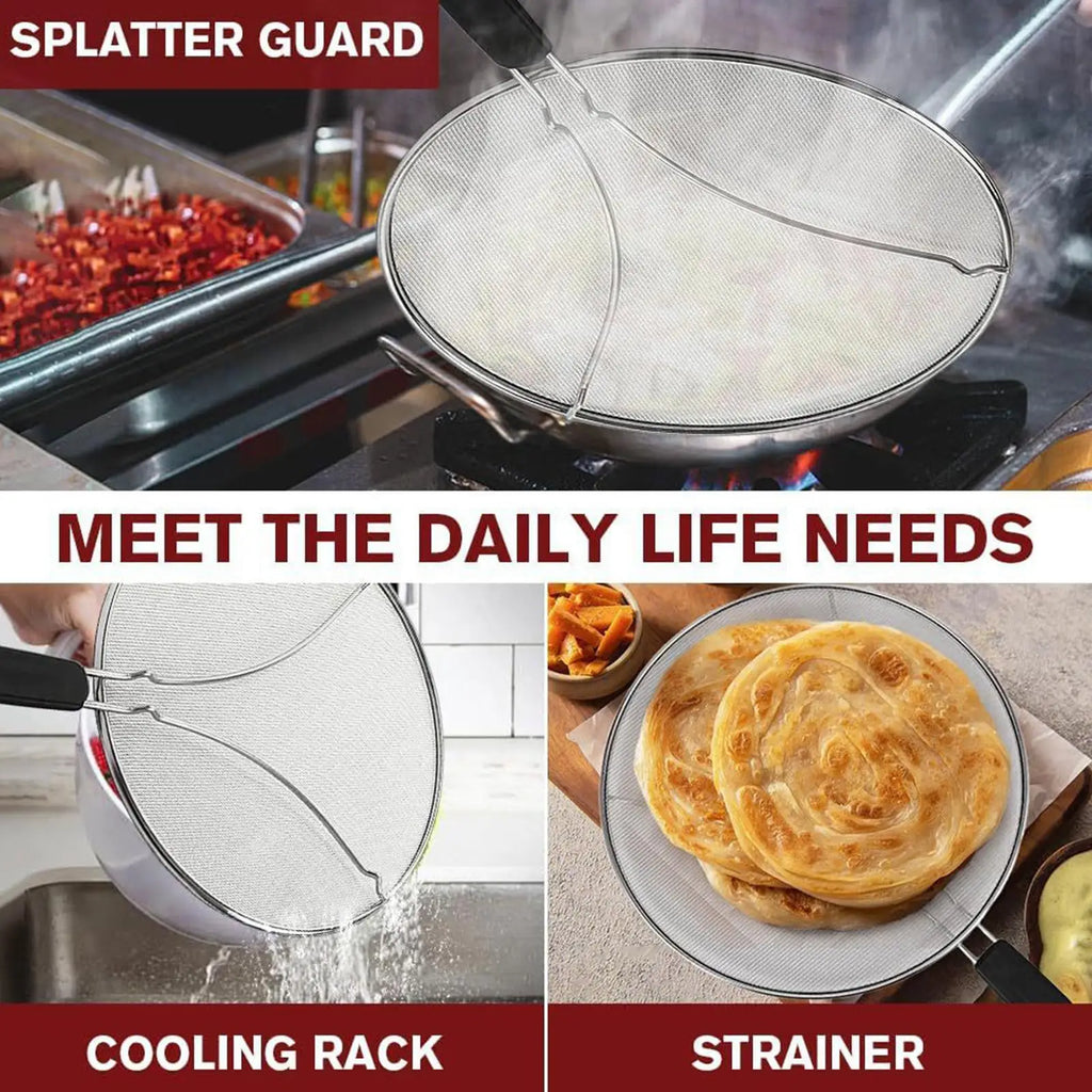 Stainless Steel Fine Mesh Grease Splatter Screen Guard