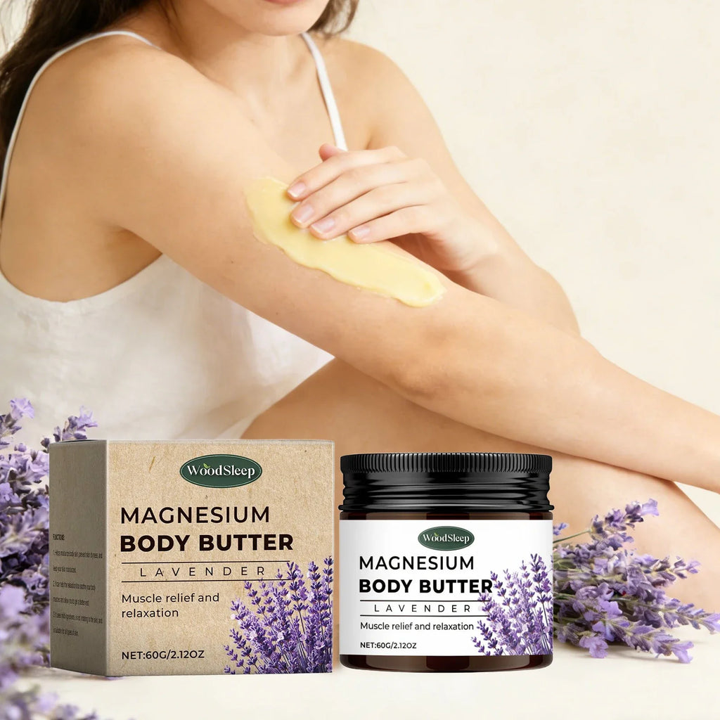 WOODSLEEP Magnesium Body Cream with Lavender – Muscle Relief