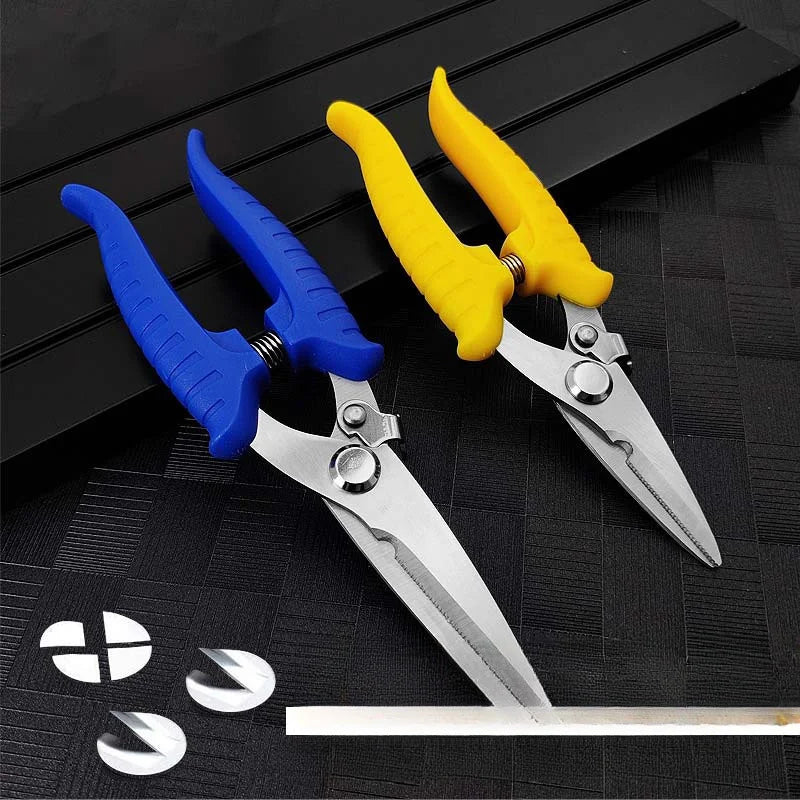 Heavy-Duty Stainless Steel Scissors | Metal & PVC Sheet Cutting