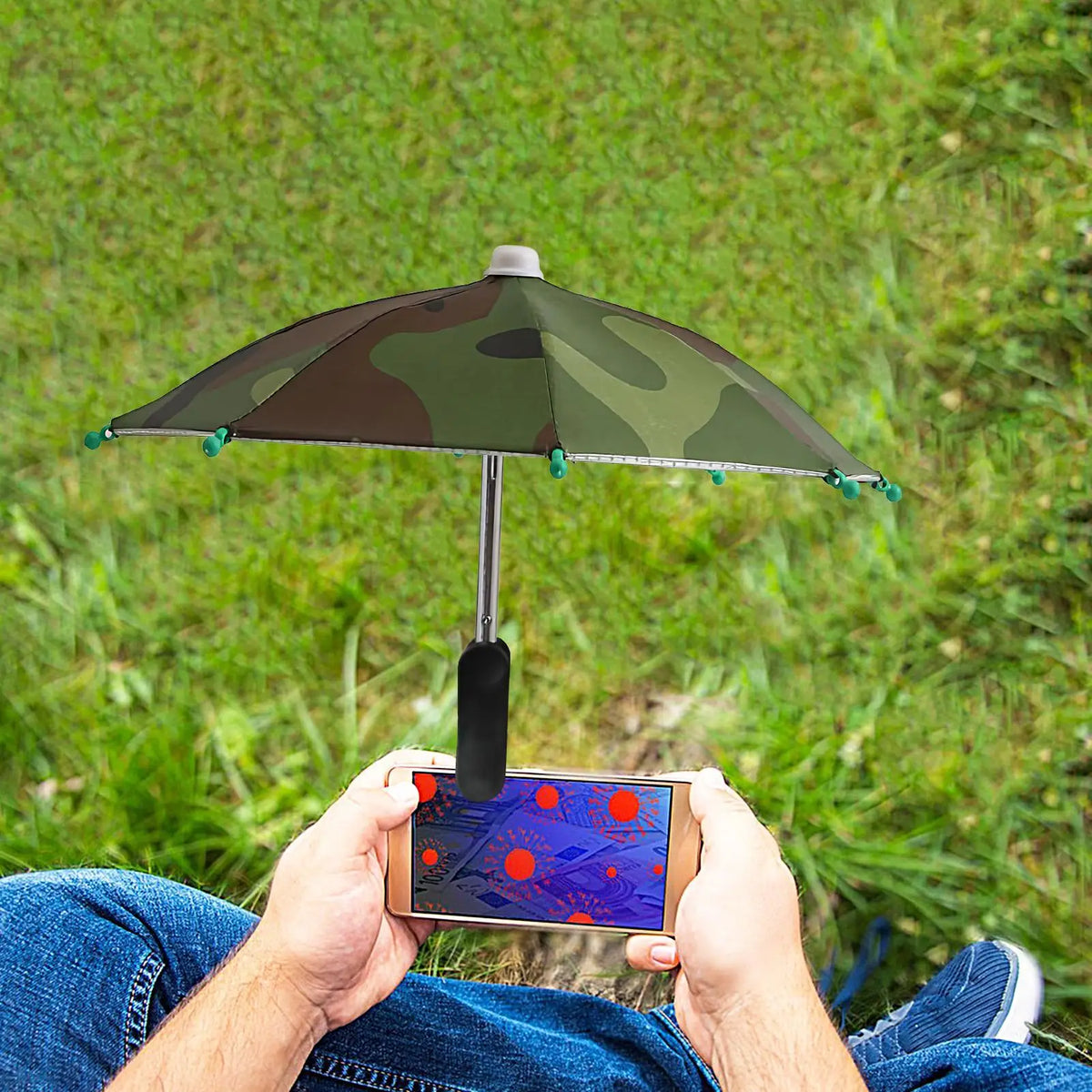 Phone Umbrella Sunshade Clip – UV & Glare Shield for Outdoors