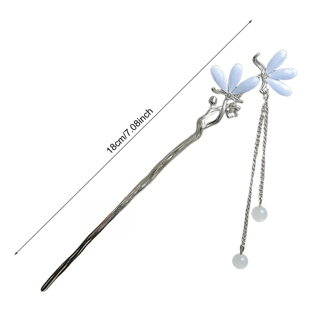 Chinese Style Alloy Hair Sticks – Floral Hanfu Hair Accessory
