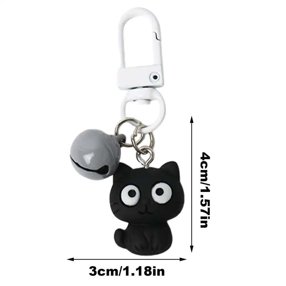 Cat Key Rings Car Keys Black White Keychain Charm Keyring Pendant