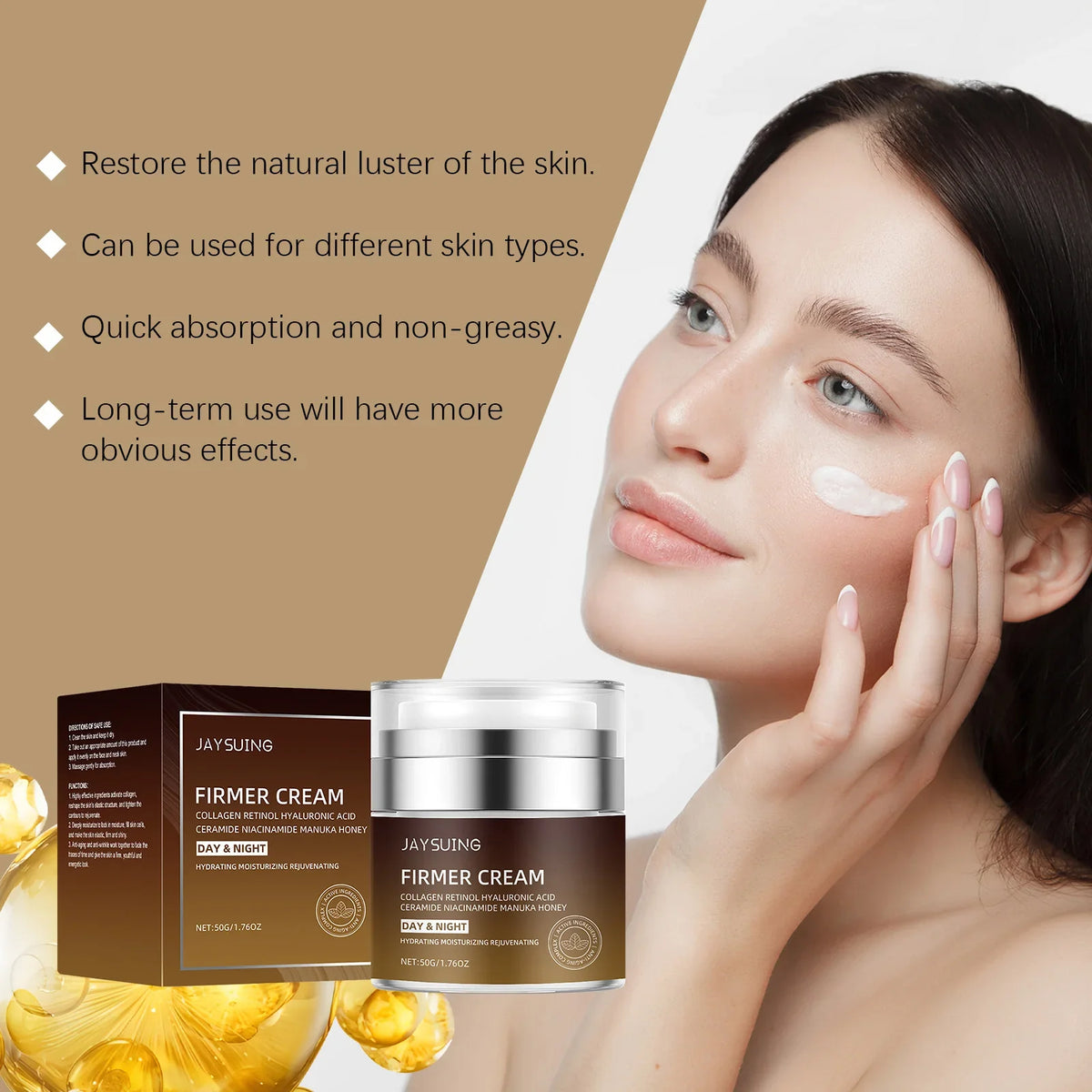 Retinol Collagen Firming Face Cream – Hyaluronic Acid 50g