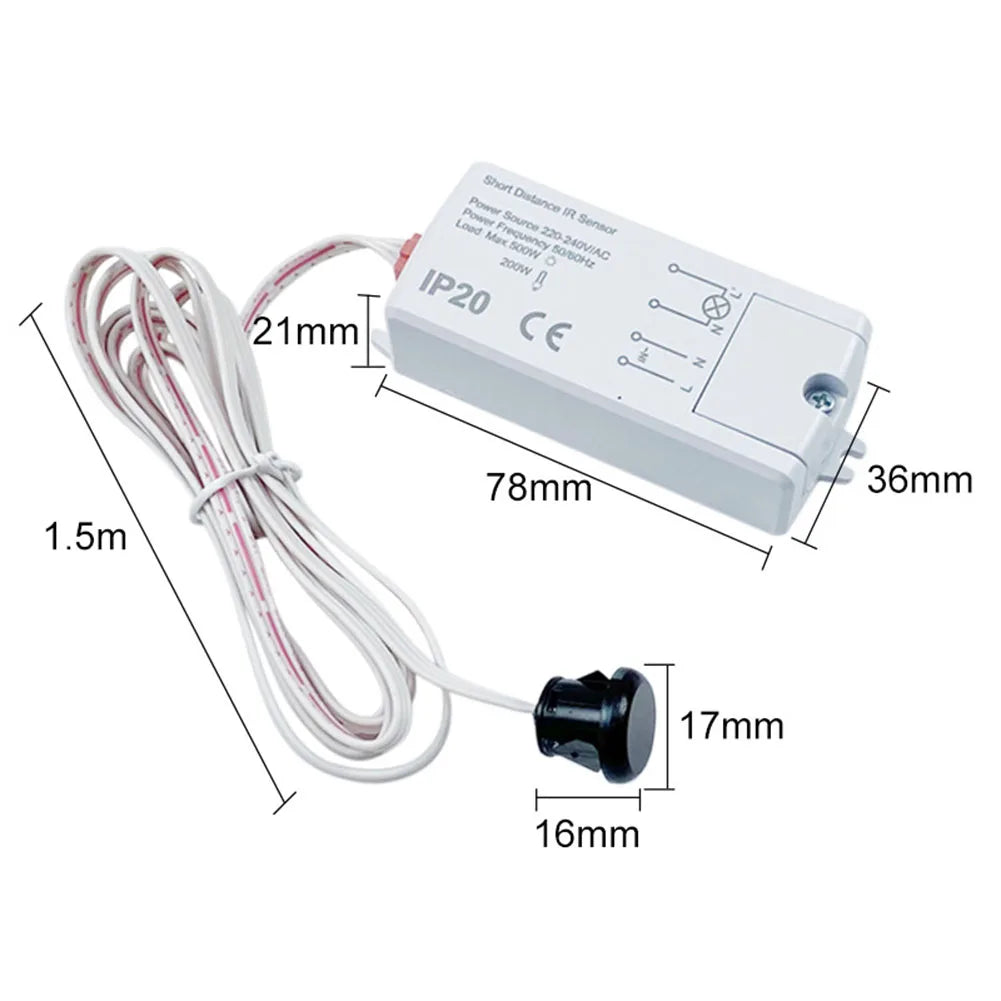 Infrared Motion Sensor Switch 500W – Cabinet & Door Lighting