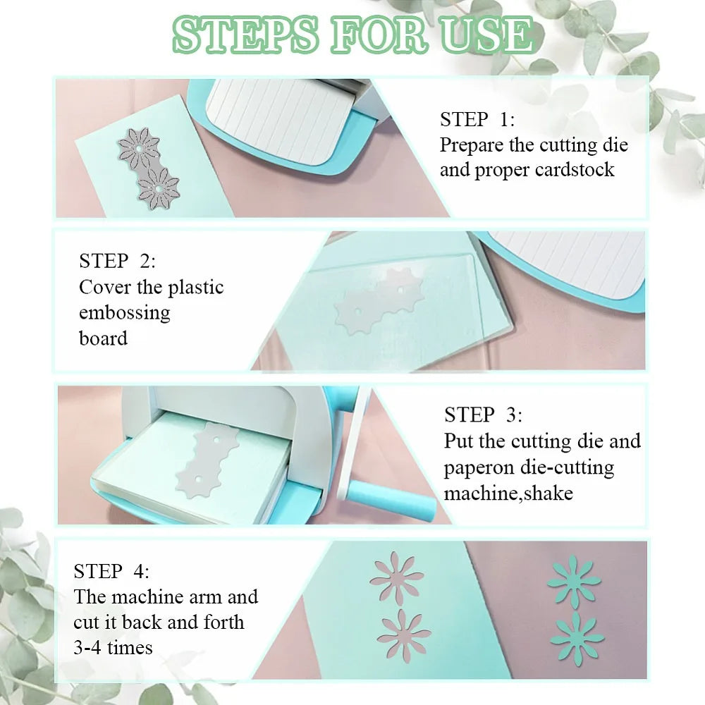 Fan Carbon Steel Cutting Dies – Scrapbooking & Embossing Set