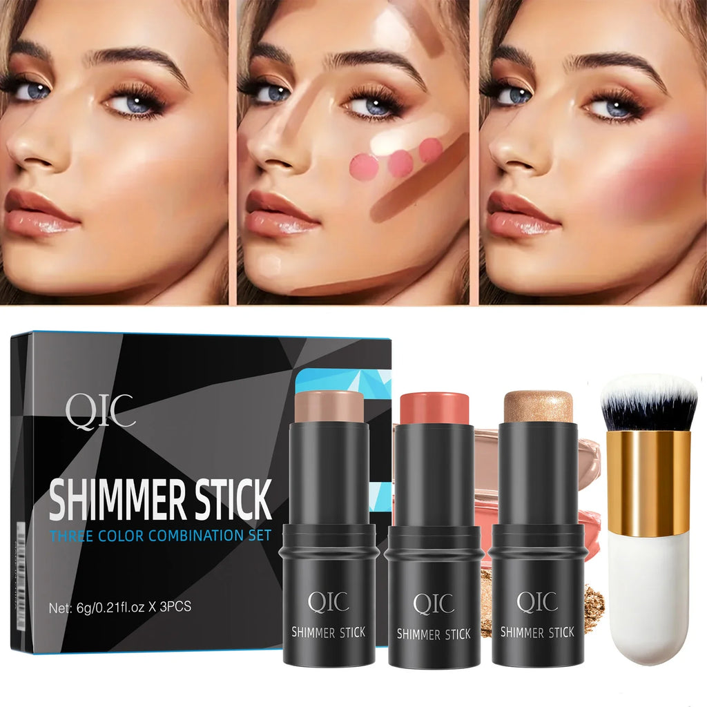 QIC Contour Bronzer Stick – Highlighter, Blush & Concealer