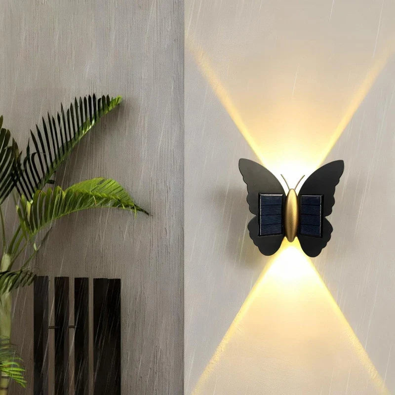 Butterfly Solar Wall Light – Motion Sensor & IP65 Waterproof