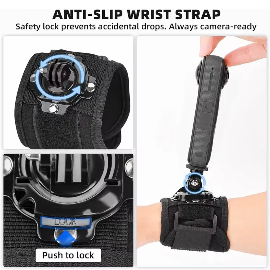 Insta360 X5/X4/X3 Accessories Kit – Chest, Head & Wrist Mount