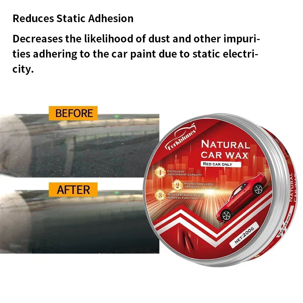 Red Car Wax Crystal Plating Hard Auto Paint Care Coating Tiny Scratch