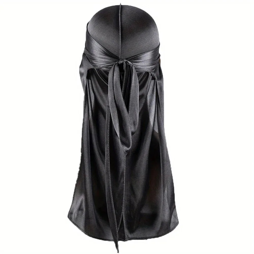 Men's Silk Durag Long Tail Bonnet | 360 Waves Du Rag Cap