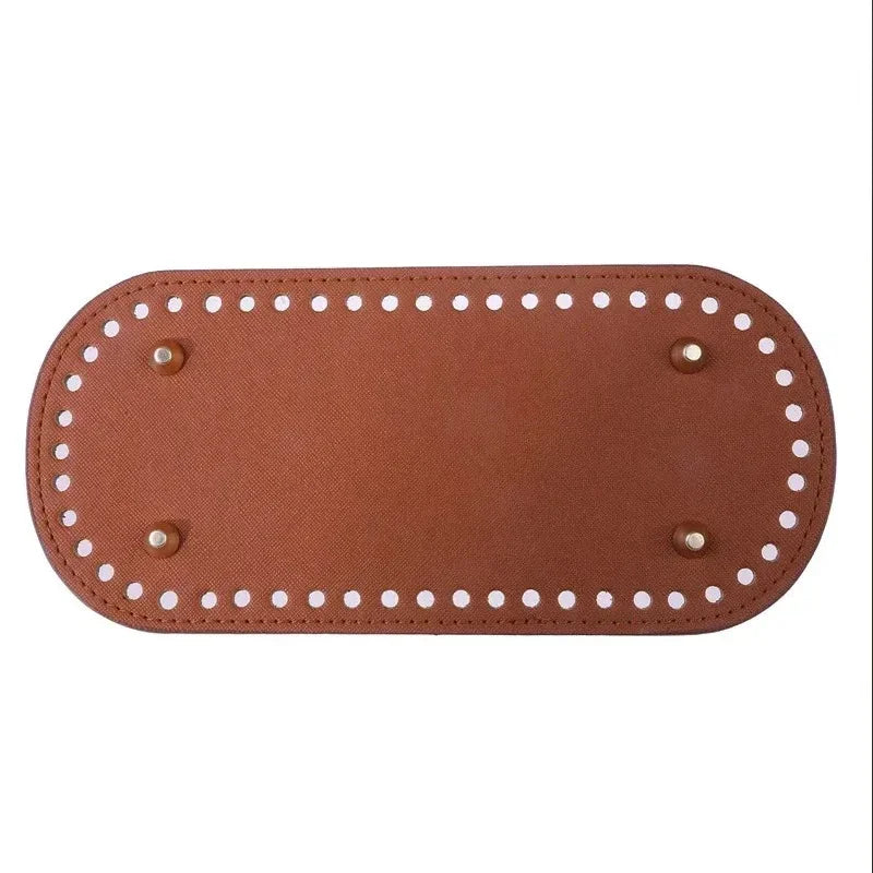 PU Leather Bag Base 22x10cm | Crochet & Knitted Bag Bottom