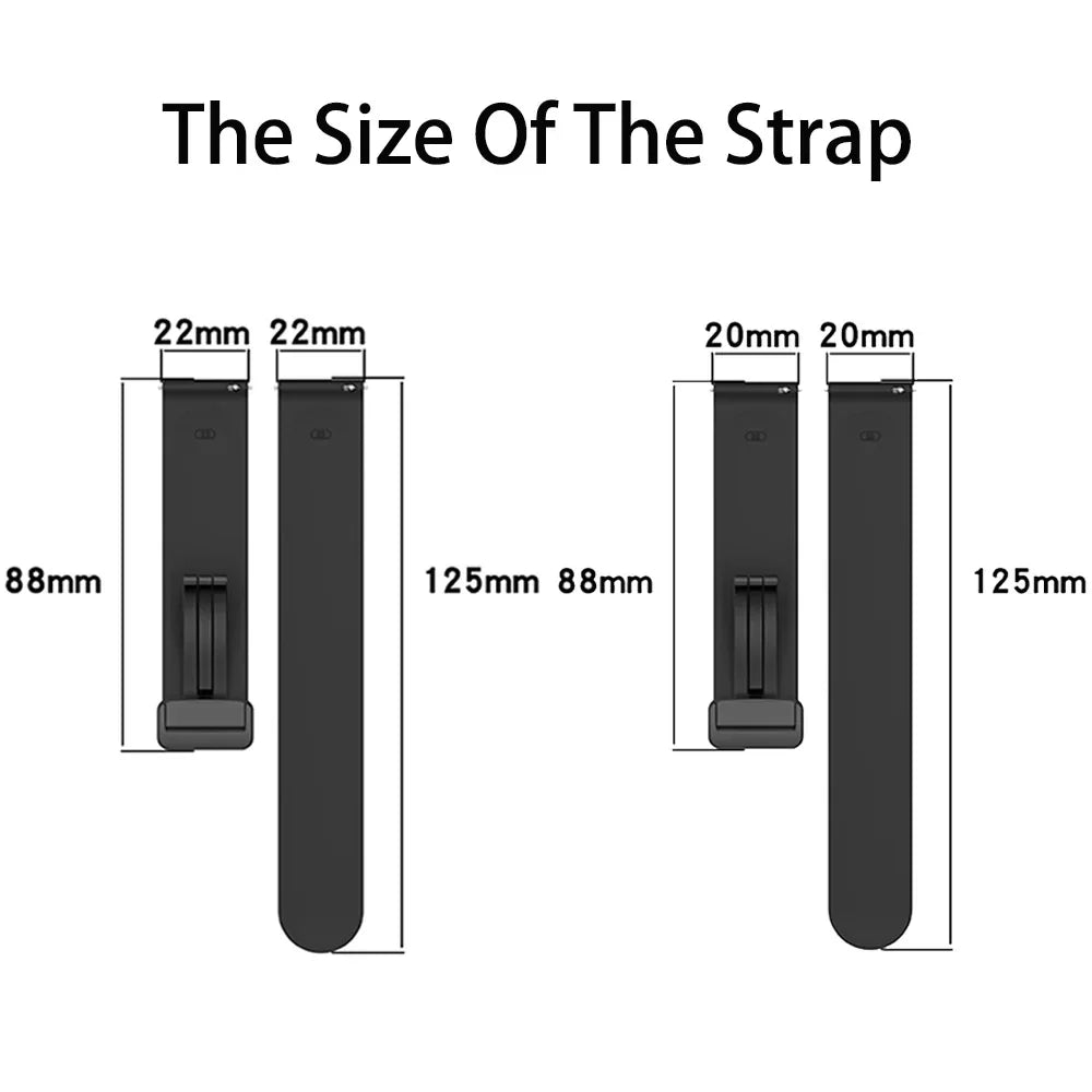 20mm Magnetic Silicone Band for Samsung Galaxy Watch 7/6/5/4