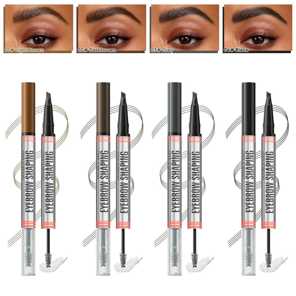 Hello Kiss 4-Prong Eyebrow Pencil – Waterproof, Long-Lasting