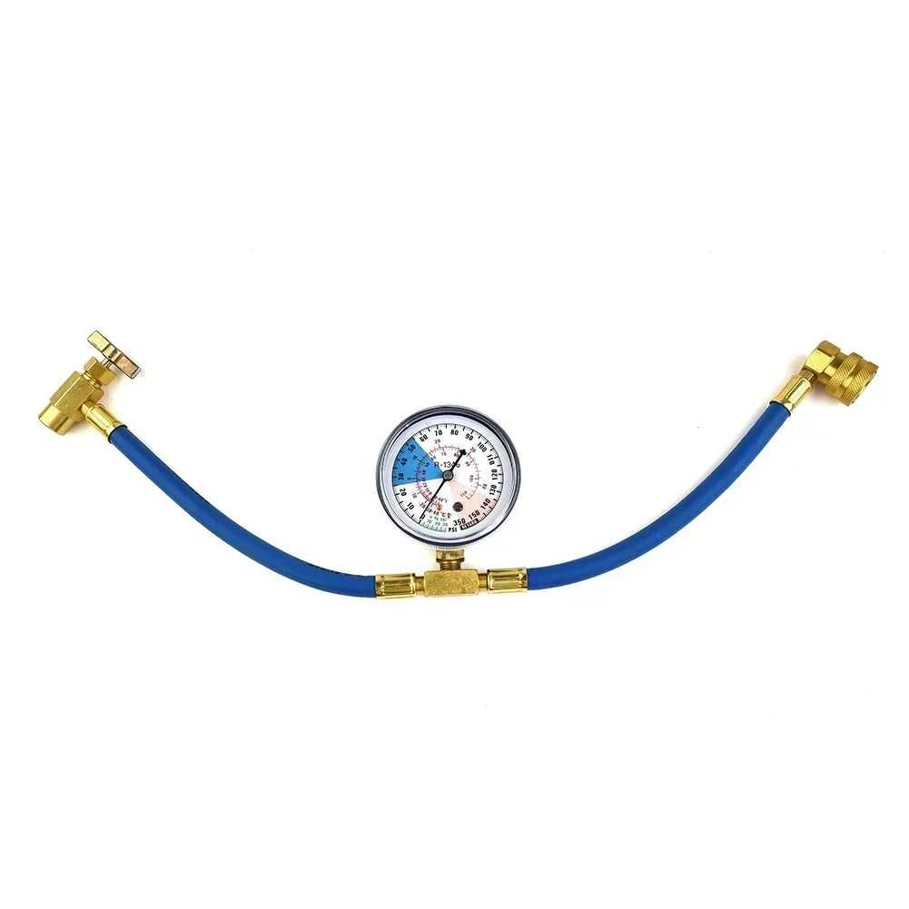 AC R134a Recharge Hose & Low Side Pressure Gauge for Cars