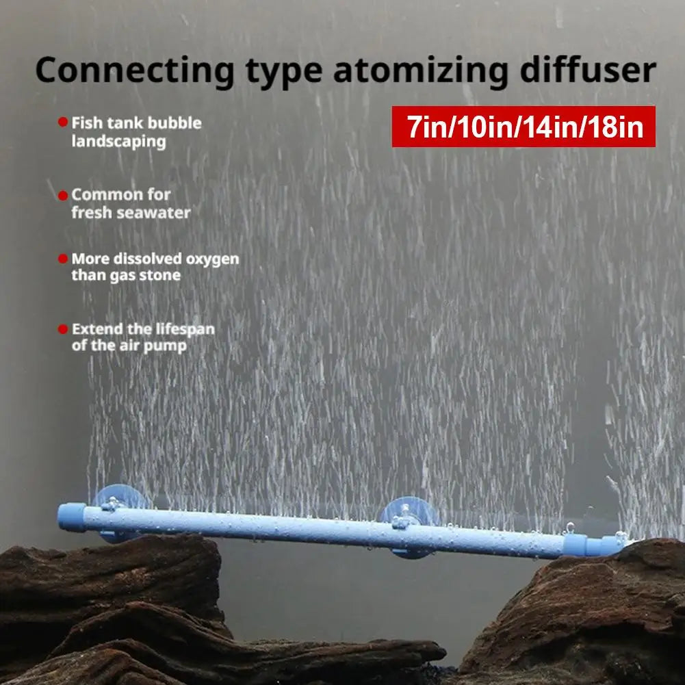 Aquarium Bubble Bar Air Diffuser – Fish Tank Oxygenator 7–18"