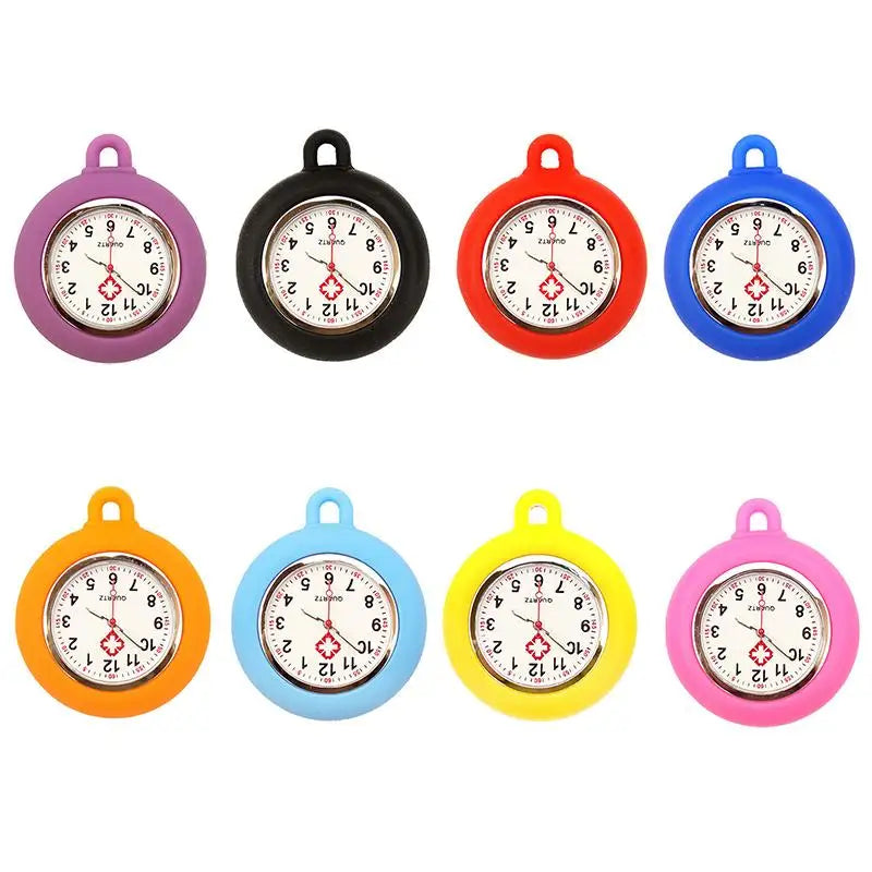 Silicone Nurse Fob Watch – Colourful Lapel Clip Pocket Watch