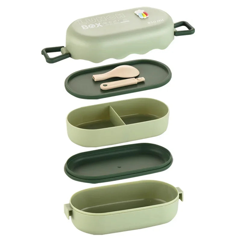 850ml Double-Layer Leak-Proof Bento Box | Microwavable Lunch Box
