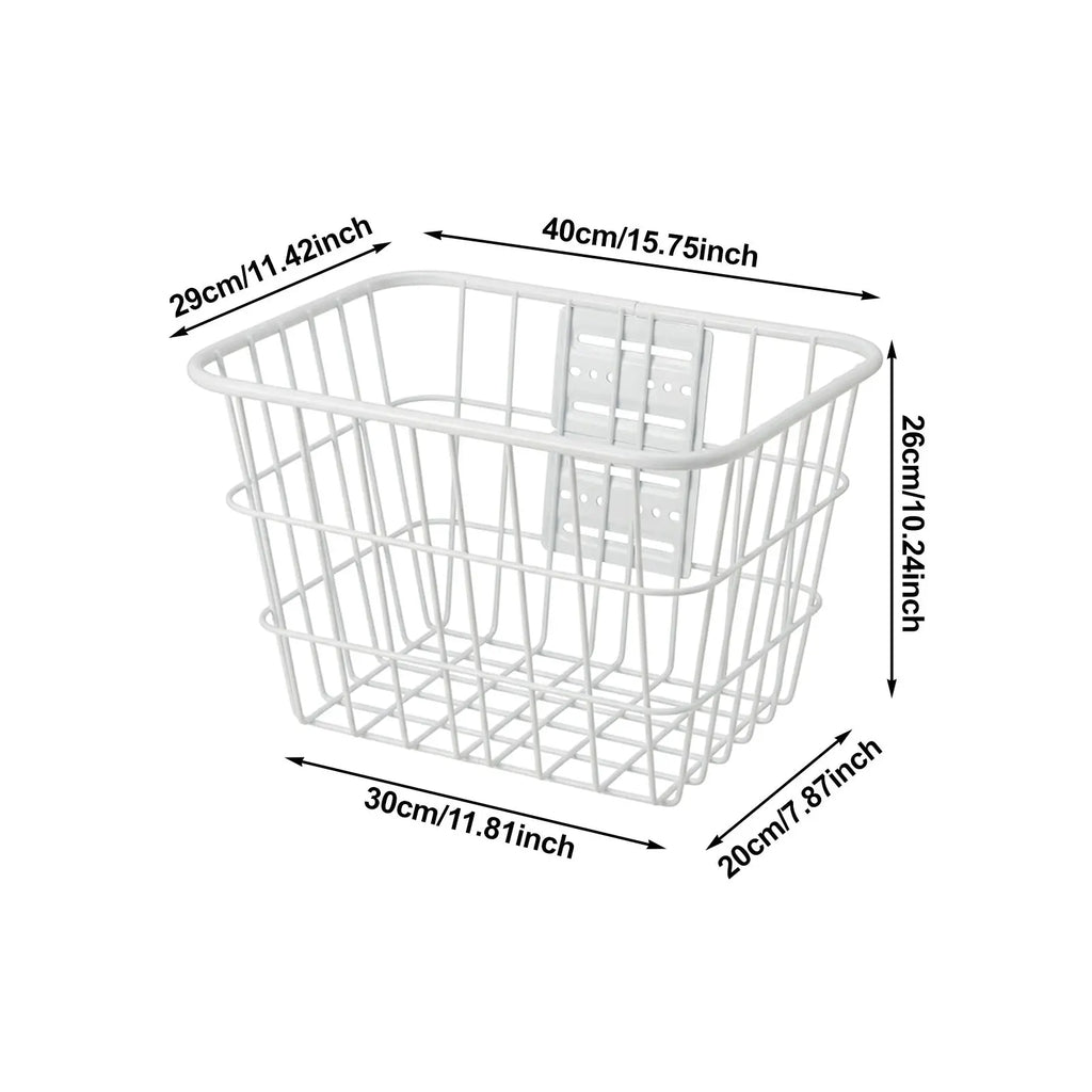 Metal Rear Bike Basket with Lid for Electric Bicycles