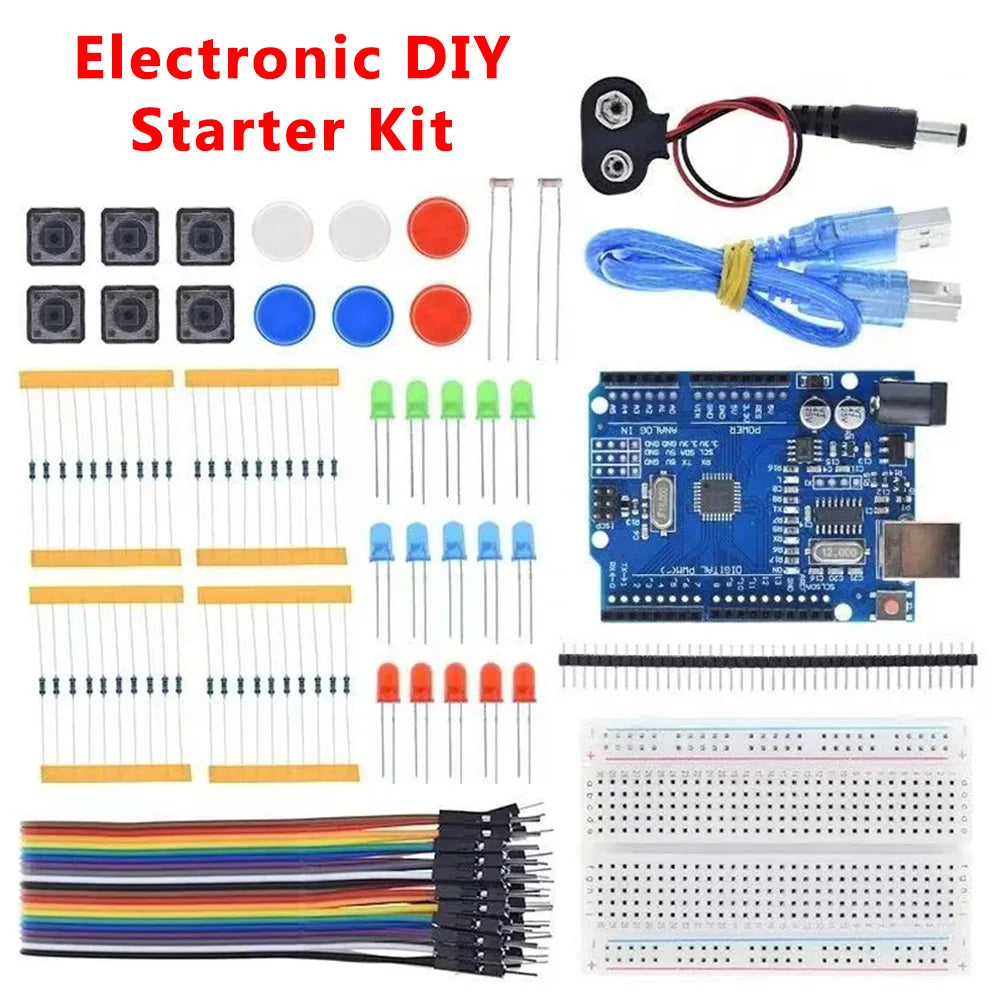 Arduino R3 Starter DIY Kit – Breadboard, LEDs & Jumper Wires
