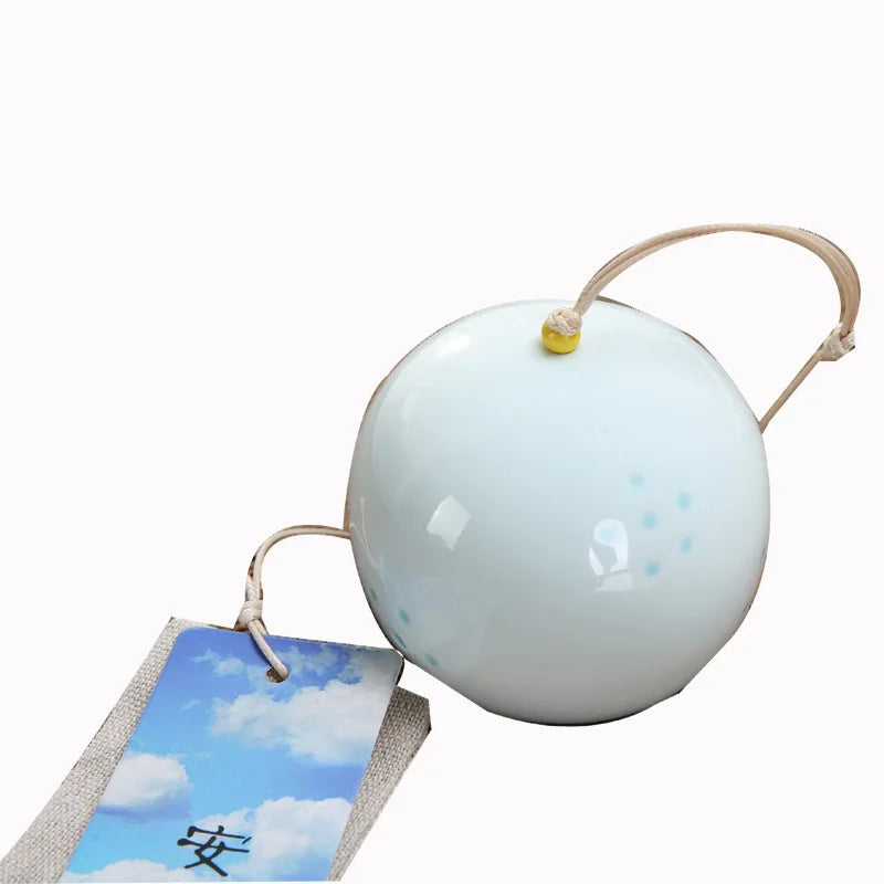 Japanese Ceramic Wind Chimes Handcrafted Ceiling Ornament Creative