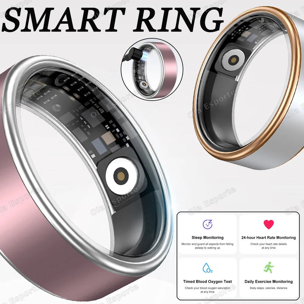 Smart Ring 2025 GPS Fitness Tracker – Sleep & Heart Rate Monitor