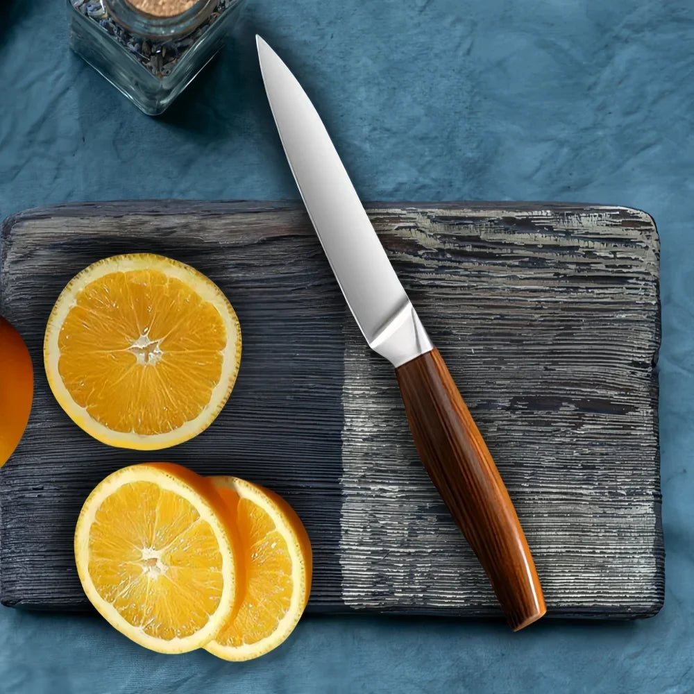 Japanese Kitchen Knife Set – Chef, Cleaver & Slicer + Sheath