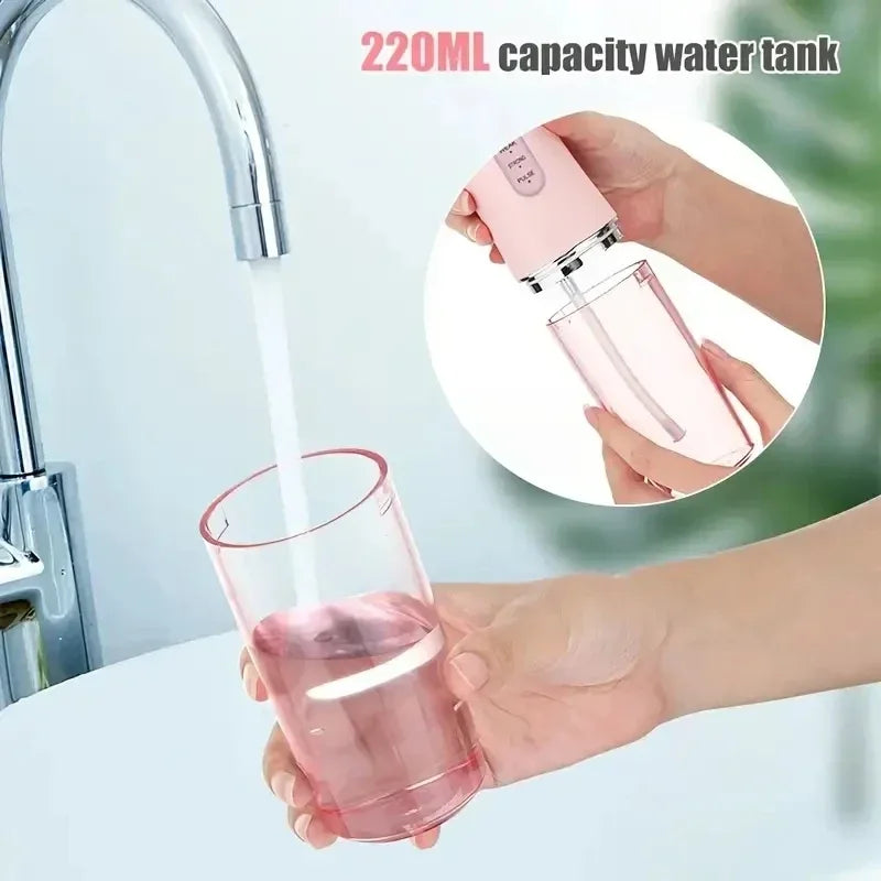 Portable Electric Water Flosser | 4 Jets, 3 Modes, USB Rechargeable