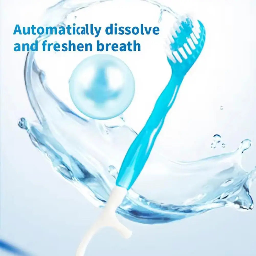 10-Pack Disposable Travel Toothbrush with Built-In Mint Toothpaste