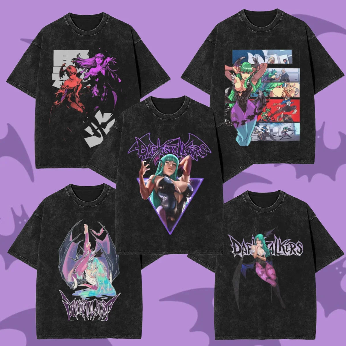 Morrigan Aensland Men's Cotton Graphic Tee | Vampire Shirt