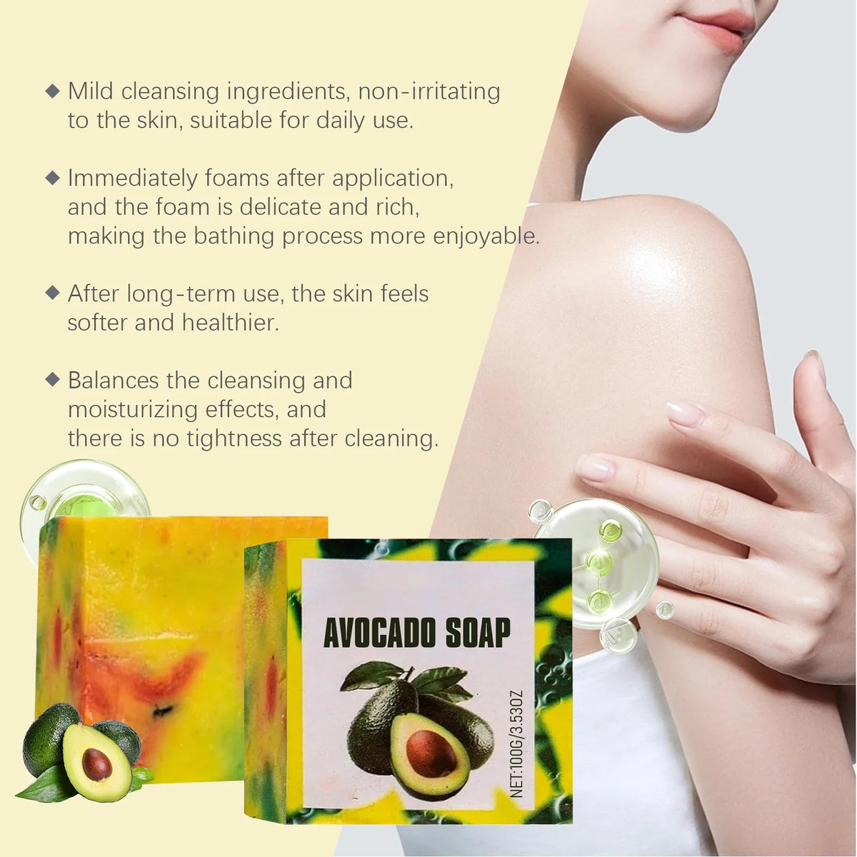 Avocado Moisturizing Soap – Deep Pore Cleansing & Keratin