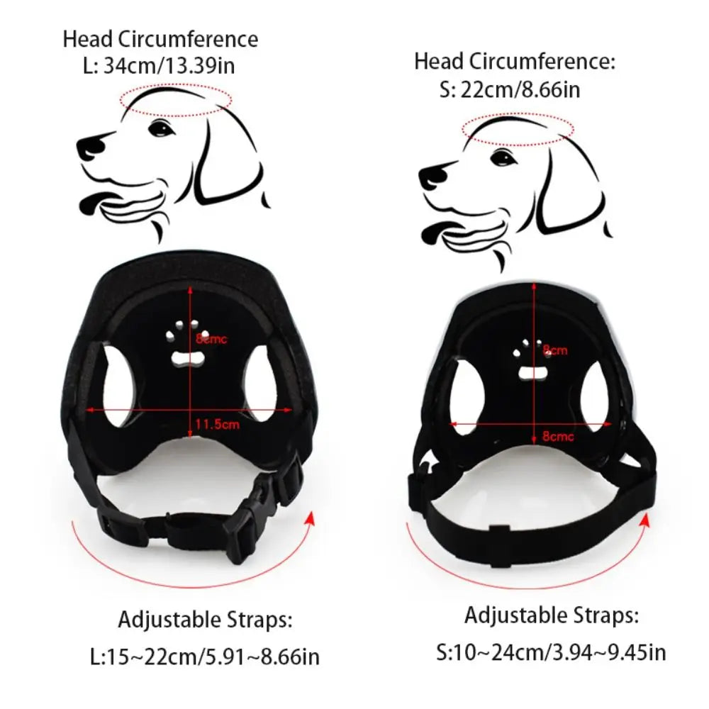 Plastic Pet Dog Helmets Ear Holes Solid Motorcycle Headgear Handsome