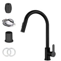 Pull-Out Kitchen Faucet Single Hole | Chrome & Black Mixer Tap