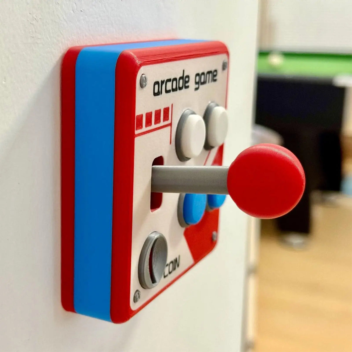 Retro Arcade Joystick 3D Printed Wall Plate Cover | Game Room Decor