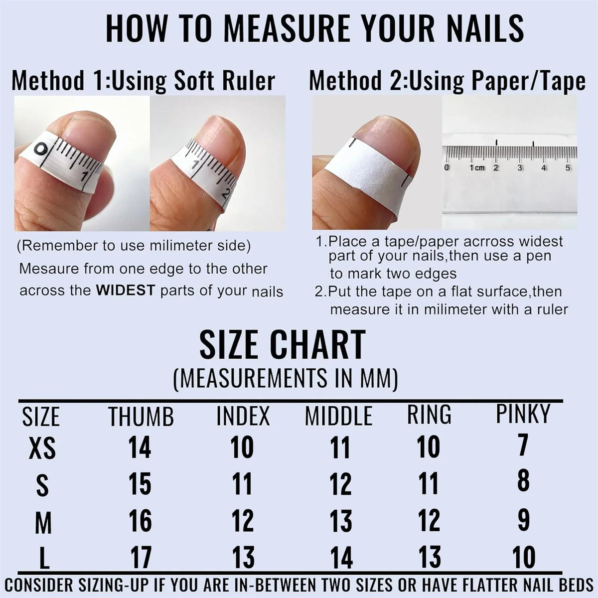 Handmade Press On Nails – Ocean 3D Flower Long Square | 10pcs