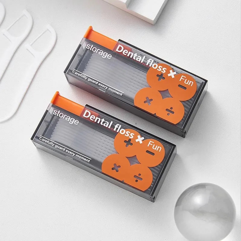Pop-Up Dental Floss Dispenser Box with 10 Floss Picks
