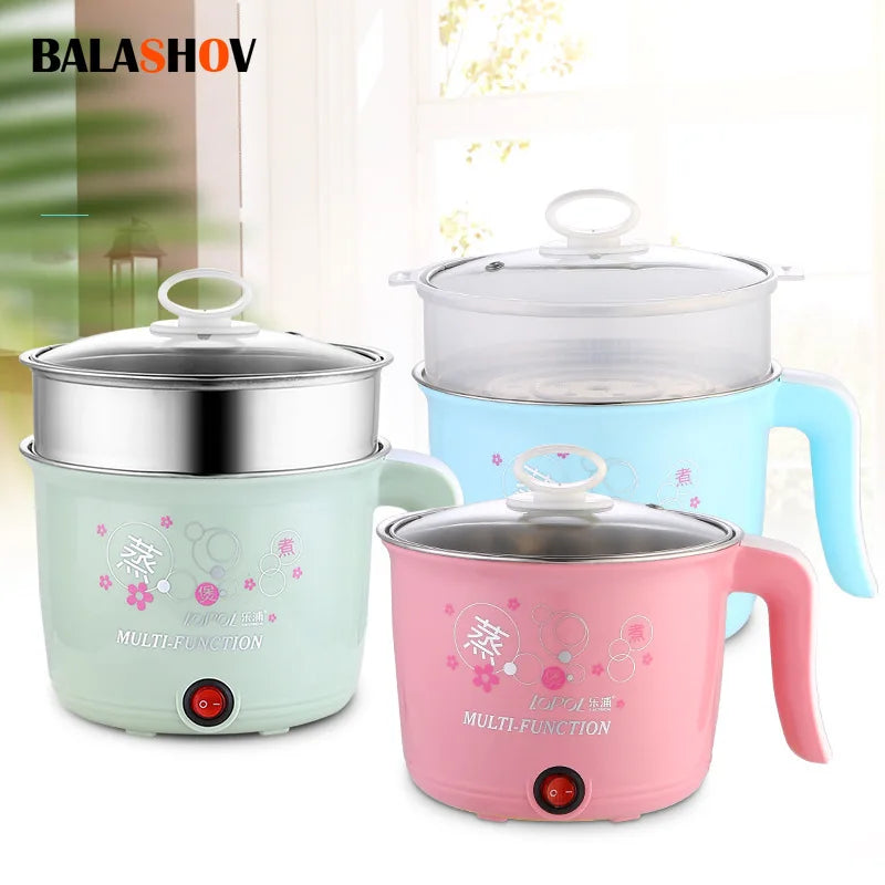 BALASHOV 1.8L Mini Electric Hot Pot & Rice Cooker for 1–2 People