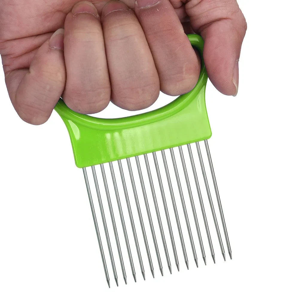 Stainless Steel Onion & Vegetable Slicer Holder Fork