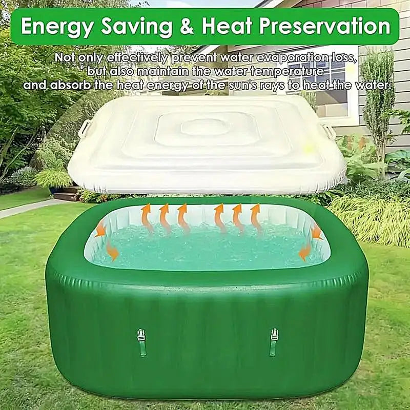 Tub Cover Square Insulated Inflatable Energy Saving Lid Protector