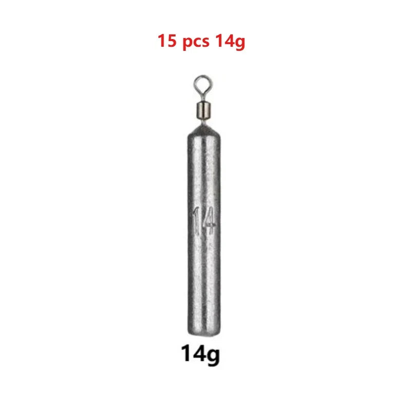 15-Piece Drop Shot Sinker Kit – 3.5g to 20g Fishing Weights