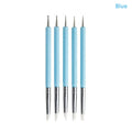 5-Piece 2-Way Nail Art Dotting Pens – Marbleizing & Flower Set