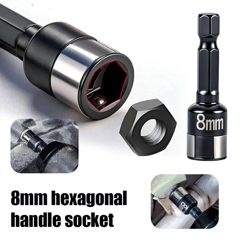 8mm Hex Shank Impact Socket Adapter for Drill & Impact Driver