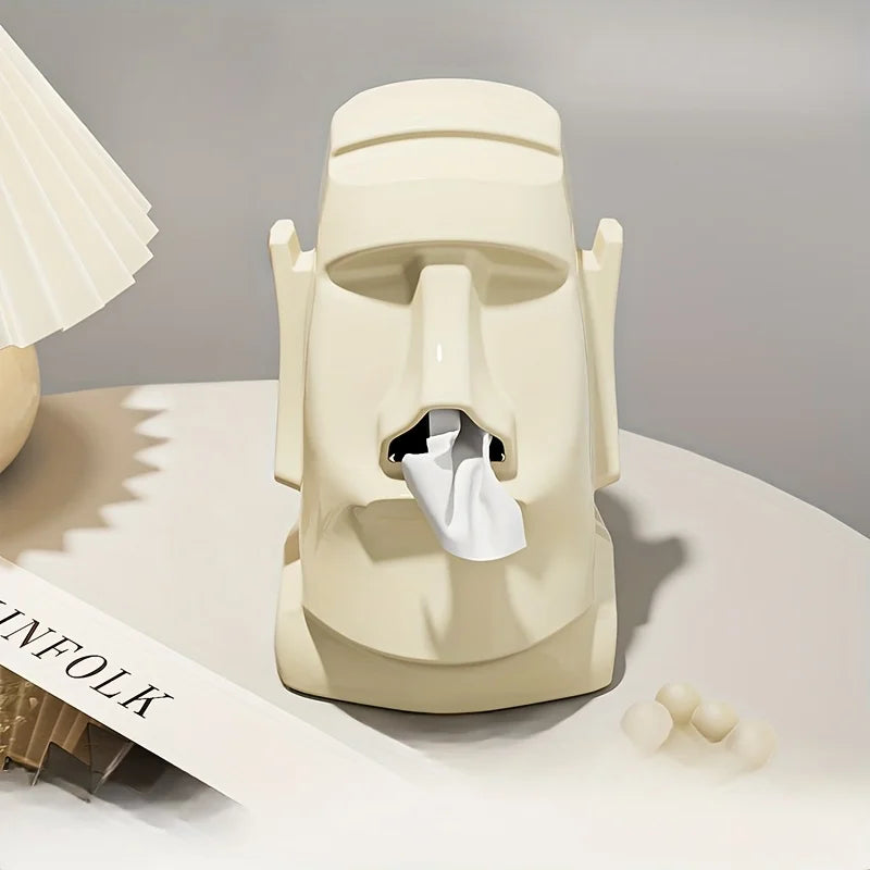 Household Tissue Box Creative Stone Figure Paper Towel Living Room