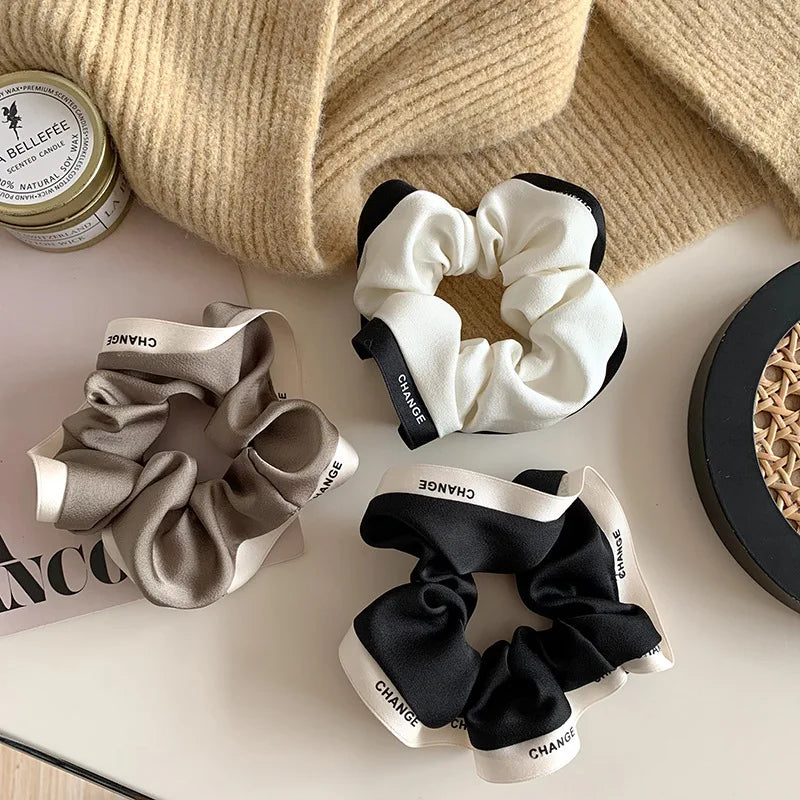 Lace Polka Dot Hair Ties – Large Round Ponytail Holders Women