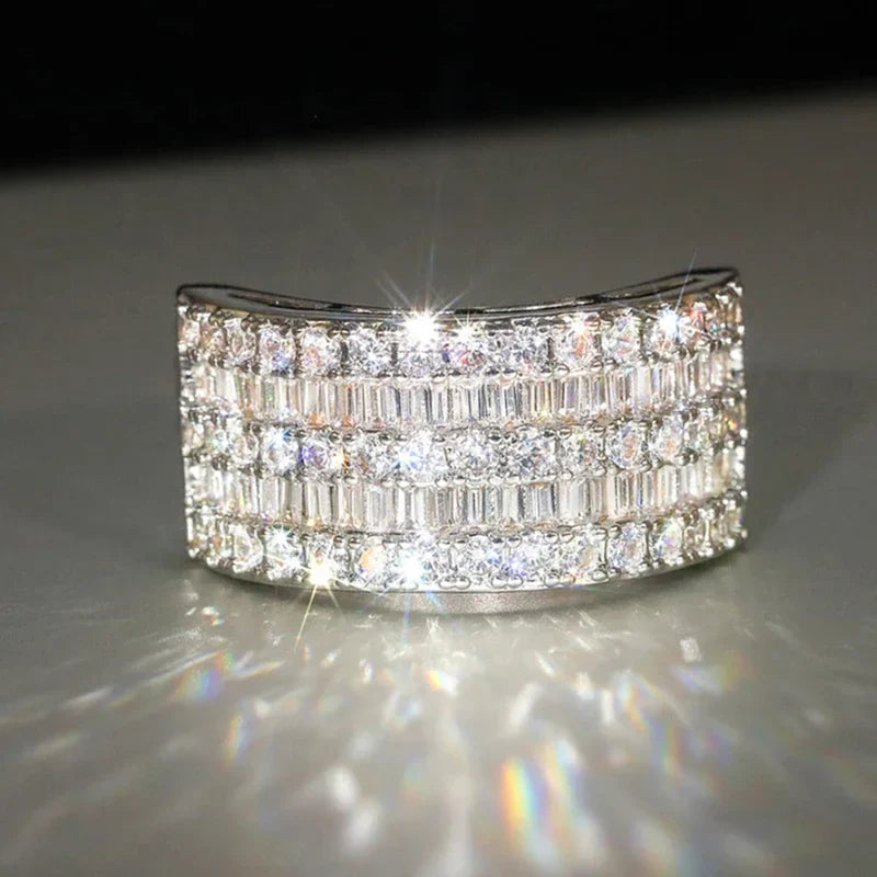 Huitan Cubic Zirconia Cocktail Ring – Pave Set Women's Ring